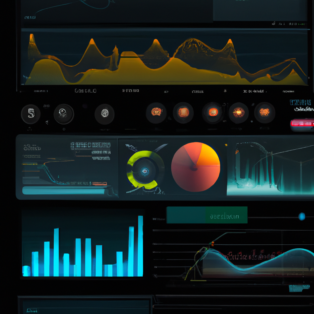 Современная панель аналитики с графиками, таблицами и стеклянными элементами интерфейса